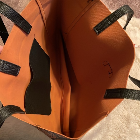 Brown and black vegan snake print tote bag NWOT - Picture 10 of 13